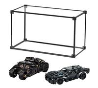 AAABOX Vitrina Expositora Acrílico Transparente Grande Caja de Exhibición para Colecciones Coches Modelo Figuras Lego 76240 31052 42127,50x30x20.5cm Aluminio Negro
