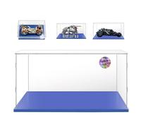 AAABOX Vitrina Expositora Coche 1/10 para Lego DC Batman Batmobile 76240 42182 21339 75337,Grande Caja Exhibición Acrílico Transparente Antipolvo para Coleccion(50x30x25)