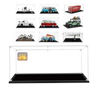 AAABOX Vitrina Expositora para Lego,Acrílico Transparente Grande Caja de Exhibición para Colecciones Coches Modelo Figuras (Base Negra, 40X20X20.5cm)
