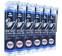 AAB Contact Cleaner PRO 300ml - Conjunto de 6 - Potente Agente de Limpieza - Spray Limpiador, Spray Lubricante, Limpiacontactos, Spray Electronica, Disolvente en Spray