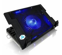 AAB Cooling NC20 - Cooler Bases de Refrigeración Estable Construcción con 1 Ventiladore, con Regulación del Ángulo de Inclinación, y Retroiluminación Azul, Base de Portatil