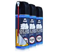 AAB Gas Leak Detector 320ml - Conjunto de 3 - Trabaja en Cualquier Posición, Detector Fugas, Detector de Fugas de Gas, Fuga de Gas, Leak Detector, Fuga Gas