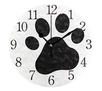 AABAO - Reloj de Pared Redondo, Pintura al óleo, silencioso, no tóxico para Dormitorio, salón, Oficina, Escuela, decoración de casa