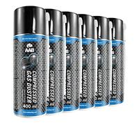 AABCOOLING 6 x AAB Spray de Aire Comprimido 400ml para Limpiar Teclados Ordenadores Copiadoras Cámaras Equipos Eléctricos Efectividad Limpieza sin CFC's Ideal para la Eliminación de Polvo Limpiar PC
