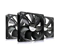 AABCOOLING Black Silent Fan 12 - Silencioso y Efectivo Ventilador Base, 120mm, 12cm, Para Portátil, 115 m3/h, 1600 RPM - 3 Piezas, 20,9 dB(A)