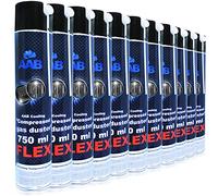 AABCOOLING Compressed Gas Duster Flex 750ml - Conjunto de 11 - Spray Aire Comprimido con un Tubo Flexible, Limpiar Teclado, Limpia Polvo, Botella de Aire Comprimido, Soplador de Aire Comprimido
