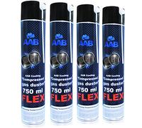 AABCOOLING Compressed Gas Duster Flex 750ml - Conjunto de 4 - Spray con un Tubo Flexible, Limpiar PC y Televisiones, Spray de Aire Comprimido, Soplador de Aire