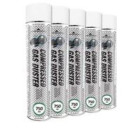 AABCOOLING Home&Office - Aerosol de aire comprimido K1 5x750 ml aire comprimido, soplador de polvo, material de oficina, pulverizador de aire, limpiador de aire comprimido, equipo de limpieza