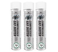 AABCOOLING Home&Office Compressed Gas Duster PC Spray Limpiador 3x 750ml Eliminación de Polvo, Aire Comprimido, Botella, Soplador, Ordenadores, Impresoras y Otros Equipos Eléctricos, Duster K1