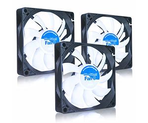 AABCOOLING Slim Silent Fan 8 - Un Silencioso y Muy Efectivo Ventilador 80mm, Fan PC, Ventilador Laptop, Ventilador 8cm, Fan Cooler, 27,45 m3/h, 1600 RPM - 3 Piezas 13,9 dB(A)