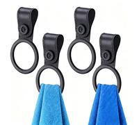AABDTYYD Pack de 4 Soporte de toalla de cocina de silicona - Colgador de toalla ajustable para cocina, baño y jardín, Perfecto para colgar toallas, guantes, y más, Antideslizante, Resistente al calor