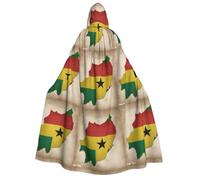 aabkjgfr Bata de bruja de Halloween con la bandera de Santo Tomé y Príncipe, disfraz de mago de vampiro para adultos, utilizado para fiestas, bailes de máscaras, carnaval, fiesta de disfraces, juegos