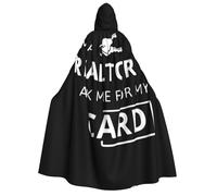 aabkjgfr Disfraz de bruja de Halloween con texto en inglés "I'm A Realtor Ask Me", disfraz de mago de vampiro para adultos, utilizado para fiestas, bailes de máscaras, carnaval, fiesta de disfraces