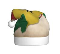 aabkjgfr Sombrero de Papá Noel con la bandera de Santo Tomé y Príncipe Map04 para adultos, suave y cómodo, adecuado para fiestas de Año Nuevo, en interiores y exteriores.