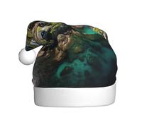 aabkjgfr Sombrero de Papá Noel para adultos con estampado de las Islas Noruegas, suave y cómodo, adecuado para fiestas de Año Nuevo, en interiores y exteriores.