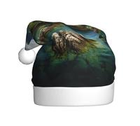 aabkjgfr Sombrero de Papá Noel para adultos con estampado de las Islas Noruegas, suave y cómodo, adecuado para fiestas de Año Nuevo, en interiores y exteriores.