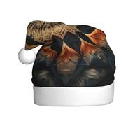 aabkjgfr Sombrero de Papá Noel rectangular con estampado de mandala, suave y cómodo, adecuado para fiestas de Año Nuevo, en interiores y exteriores.