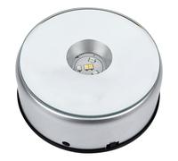 Aabrgden Base de luz LED para Cristal Soporte de exhibición Giratorio Que Cambia de Siete Colores con luz LED para Crystal Photo Cube Glass Art SIN batería ni Adaptador