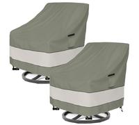 Aacabo Funda de asiento plegable de gravedad cero para todo tipo de clima (tamaño: 28 x 43 x 13 pulgadas), 2 piezas, impermeable, protector solar y resistente al polvo, funda para muebles de terraza