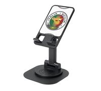 AACPPB Soporte portátil plegable para teléfono con bandera italiana y mapa de Sicilia con agujero de carga, rotación de 360 grados, ángulo ajustable, base antideslizante