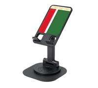 AACPPB Soporte portátil plegable para teléfono con diseño de bandera de la República de Chechenia, con agujero de carga, rotación de 360 grados, ángulo ajustable, base antideslizante