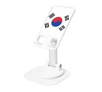 AACPPB Soporte portátil plegable para teléfono con diseño de bandera de la República de Corea, con agujero de carga, rotación de 360 grados, ángulo ajustable, base de base antideslizante