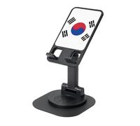AACPPB Soporte portátil plegable para teléfono con diseño de bandera de la República de Corea, con agujero de carga, rotación de 360 grados, ángulo ajustable, base de base antideslizante