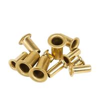 Aacursopv 50~1000 Uds. Arandelas de remache de agujero pasante de cobre M0.9 M1.3 M1.5 M1.7 M2 M2.3 M2.5 M3m3.5m4m5m6 ojales de Metal de latón tuerca hueca(6mm,M3.5-200pcs)