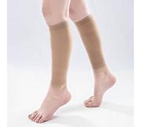 AAGAZA Medias de compresión varicosas 23-32 mmhg Calcetín de compresión elástico para Mujer Alivio de la Fatiga venosa Calentador de piernas Presión Manga de Pantorrilla 5XL Beige/44 (Color: Negro,