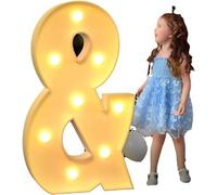 AAIRRA Decoración De Boda Marquesina, Letras Iluminadas del Alfabeto, con Letras Y Números Iluminados Letras De Marquesina Grandes Luces De Letras LED Letrero para Fiesta De Cumpleaños Boda,&,120CM