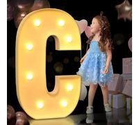 AAIRRA Decoración De Boda Marquesina, Letras Iluminadas del Alfabeto, con Letras Y Números Iluminados Letras De Marquesina Grandes Luces De Letras LED Letrero para Fiesta De Cumpleaños Boda,C,100CM