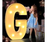 AAIRRA Decoración De Boda Marquesina, Letras Y Números Iluminados Del Alfabeto, Grandes Luces LED Para Fiesta De Cumpleaños, G, 100CM