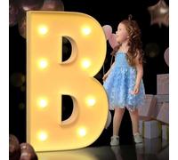 AAIRRA Decoración De Boda Marquesina, Letras Y Números Iluminados Del Alfabeto, Grandes Luces LED Para Fiesta De Cumpleaños, B, 120CM