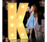 AAIRRA Decoración De Boda Marquesina, Letras Y Números Iluminados Del Alfabeto, Grandes Luces LED Para Fiesta De Cumpleaños, K, 120CM