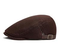 AAIXXIZAO Boinas Sombreros Boina De Malla Transpirable Moda Casual Visera De Sol Sombrero Plano Vintage Hombres Mujeres Newsboy Cap Café