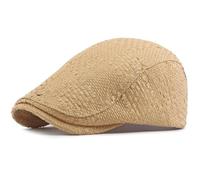 AAIXXIZAO Boinas Sombreros Boina Paja Sombrero De Sol Hombre Mujeres Gorra De Boina Transpirable Hombre Femenino Ajustable Artista Pintor Sombrero De Boina 55-59Cmajustable Caqui