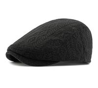AAIXXIZAO Boinas Sombreros Boinas Gorro De Punto Gorras para Hombre Mujer Vintage Artist Pintor Sombrero De Boina Gorra Plana Hombre Boina Femenina 55-59Cmajustable Negro