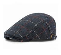 AAIXXIZAO Boinas Sombreros Boinas Hombre Vintage Gorra Plana A Cuadros Artista Retro Pintor Boina Sombreros para Hombre Gorra Boina A Rayas 55-60Cmajustable Azul Marino