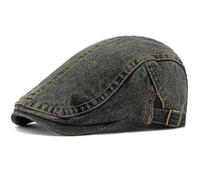 AAIXXIZAO Boinas Sombreros Boinas Hombres Mujeres Vintage Denim Gorro Boina Retro Ajustable Gorra Plana Hombre Mujer Artista Pintor Sombrero Boina 55-60Cmajustable Negro