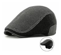 AAIXXIZAO Boinas Sombreros Boinas para Hombre Gorro Grueso Y Cálido Gorras para Hombre Gorra Plana Masculina De Punto Artista Pintor Sombrero De Boina Gorra De Boina 55-60Cmelástico Gris