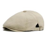 AAIXXIZAO Boinas Sombreros Gorra Newsboy Hombres Mujeres Moda Boinas De Algodón Visera Vintage Sombrero Plano Casual Gorras De Hip Hop Uso Diario Talla Única Beige