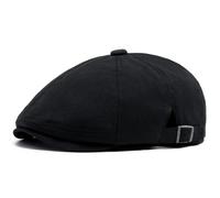 AAIXXIZAO Boinas Sombreros Gorra Newsboy Hombres Mujeres Moda Boinas De Algodón Visera Vintage Sombrero Plano Casual Gorras Hip Hop Uso Diario Talla Única Negro