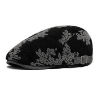 AAIXXIZAO Boinas Sombreros Hombre Boina Mujer Algodón Estampado Vintage Newsboy Gorra Sombrero Casual para Visera Femenina Sombreros Planos Moda Pintor Boinas Gris