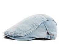 AAIXXIZAO Boinas Sombreros Moda Denim Boina Vintage Hombres Mujeres Newsboy Gorra Casual Algodón Visera Plana Sombrero Boinas Ajustable Talla Única Azul Claro