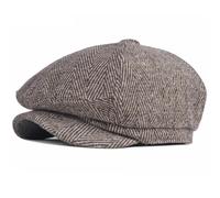AAIXXIZAO Boinas Sombreros Sombrero Boina Vintage Gorra Boina Retro Octogonal Gorra Plana Hombre Mujeres Artista Pintor Sombrero Boina 56-57Cm Café