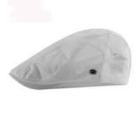 AAIXXIZAO Boinas Sombreros Sombrero De Boina Hombre Mujeres Boina Gorra Plana Hombre Mujer Gorra De Malla Transpirable para Hombre Retro Artist Painter Beret Hat 55-60Cmajustable Blanco