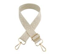 AAIXXIZAO Cinturón De Bolsa Bolso Bandolera De 3,8 Cm De Ancho De Color Liso Decoración De Accesorios Bandolera Larga Bandolera De Un Solo Hombro Hebilla Dorada S10-Blanco1