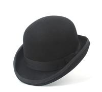 AAIXXIZAO Fedora Trilby Sombrero De Vestir Bombín De Fieltro para Hombres Mujeres Sombrero De Traje De Fiesta De Moda De Satén 59Cm Negro