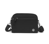 AAIXXIZAO Riñonera Bolso Bandolera De Nailon para Mujer Correa Ancha Ajustable Bolso De Mujer Cierre De Cremallera Elegante Bolso De Mensajero Negro