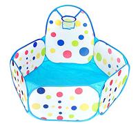 AAJ Pelota grande | Corralito para bebé con aro de baloncesto | Tienda de campaña ligera desplegable para niños azul | Piscina portátil con bolsa de almacenamiento con cremallera | Pelotas no